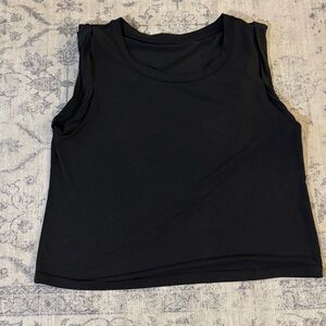 Lululemon Women’s Jersey Training Rolled Cuff Tank - sz 4 - black